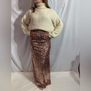 Pink sequence skirt small